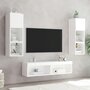 Voir la diapositive 4 : VIDAXL Meuble TV avec lumieres LED blanc 60x30x30 cm