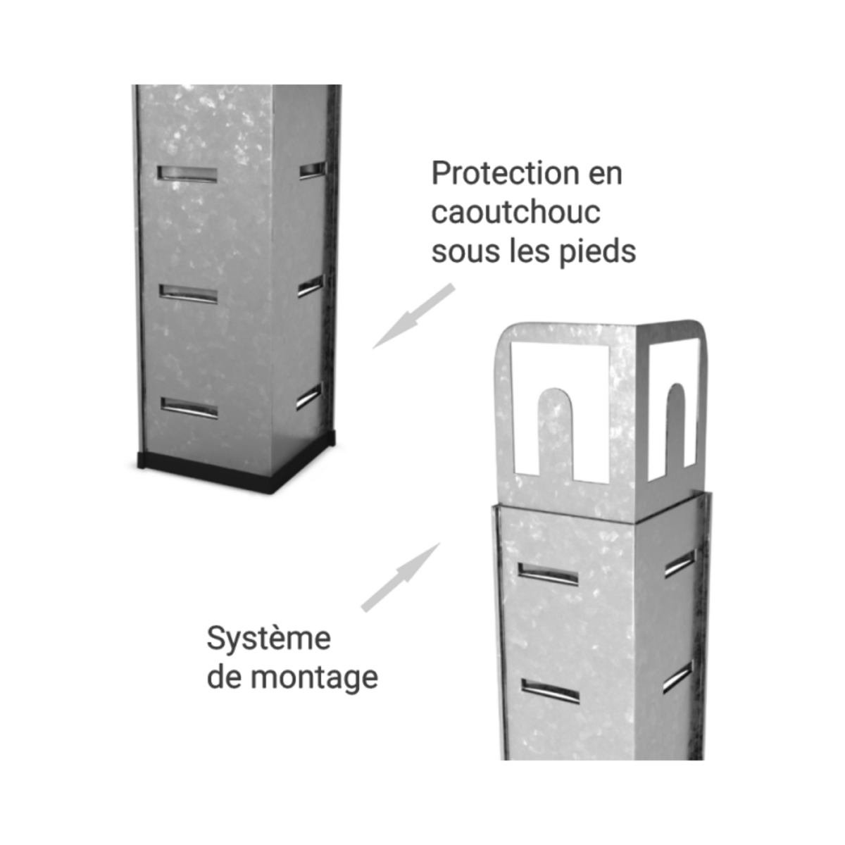 EUROSPEN Étagère d'angle polyvalente en métal - Charge lourde Max 750kg - 180 x 90 x 45 cm - Gris