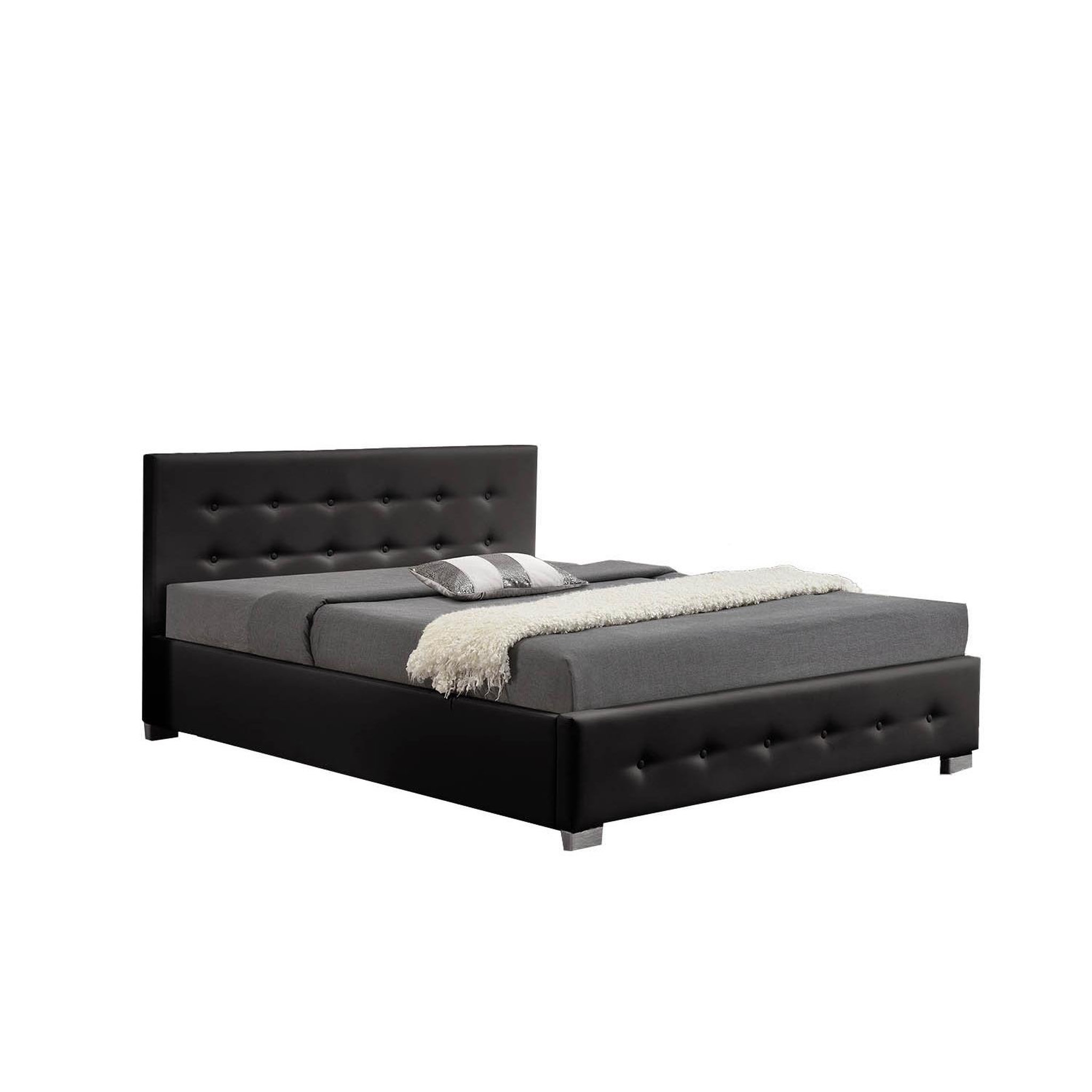 CONCEPT USINE Lit coffre 140 x 190 cm noir newington