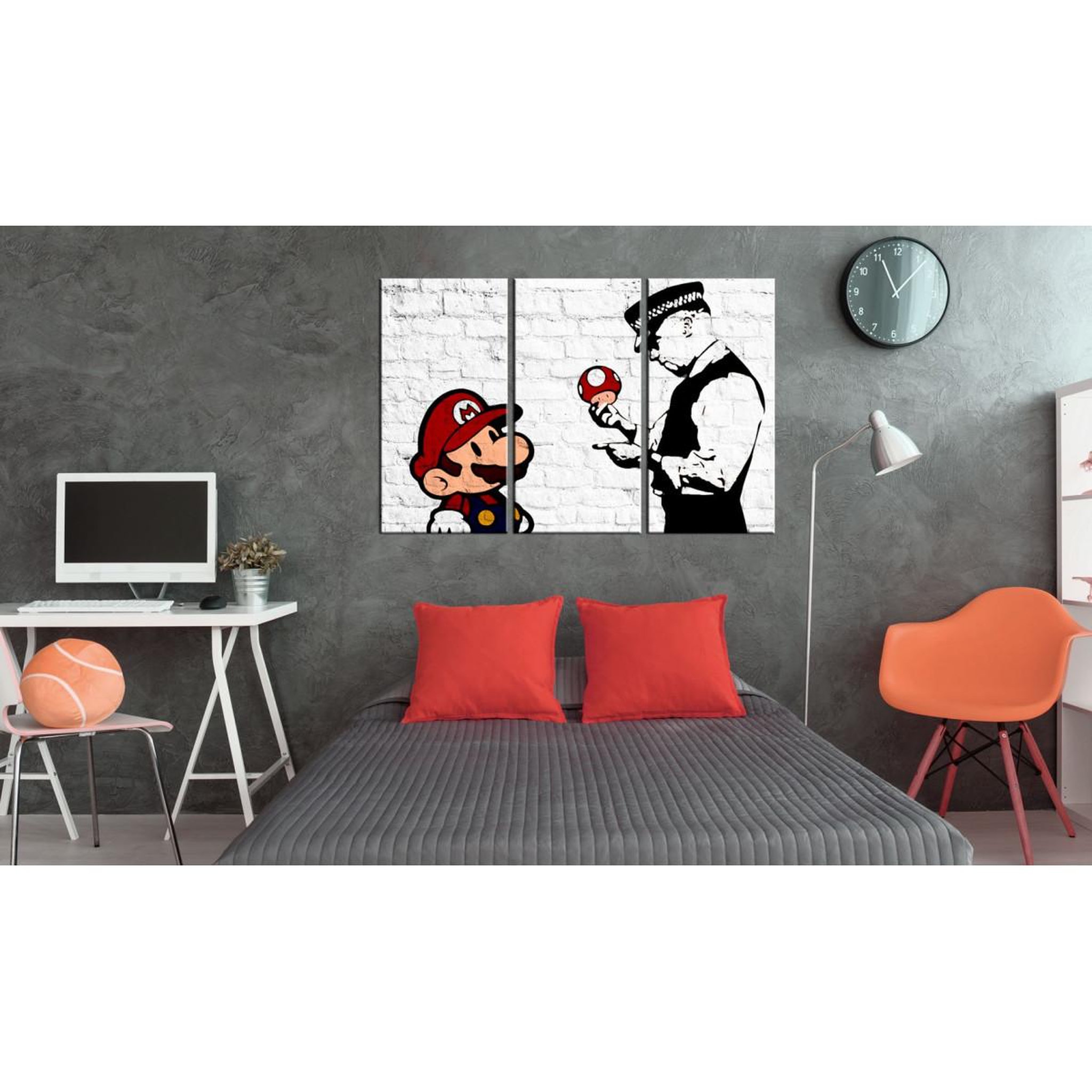Voir la diapositive 2 : Paris Prix Tableau Imprimé  Mario Bros - Banksy