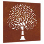 Voir la diapositive 1 : VIDAXL Decoration murale jardin 55x55 cm acier corten design d'arbre