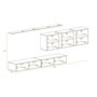 Voir la diapositive 3 : Paris Prix Meuble TV Mural Design  Switch XVII  340cm Gris & Naturel