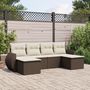 Voir la diapositive 1 : VIDAXL Salon de jardin avec coussins 6 pcs marron resine tressee