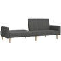 Voir la diapositive 4 : VIDAXL Canape-lit a 2 places gris fonce tissu
