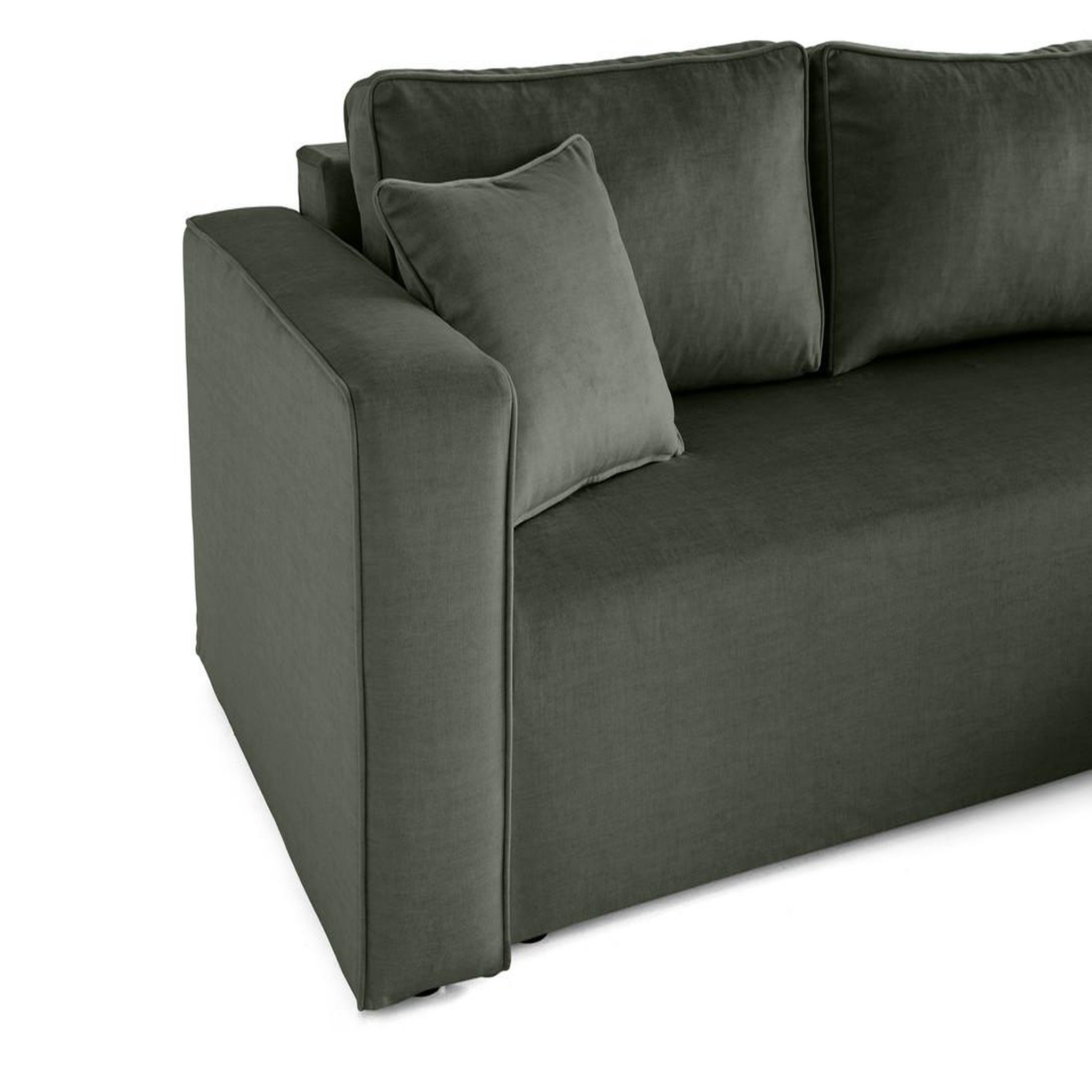 Voir la diapositive 6 : BEST MOBILIER Topaze - canapé d'angle déhoussable réversible 4 places en velours