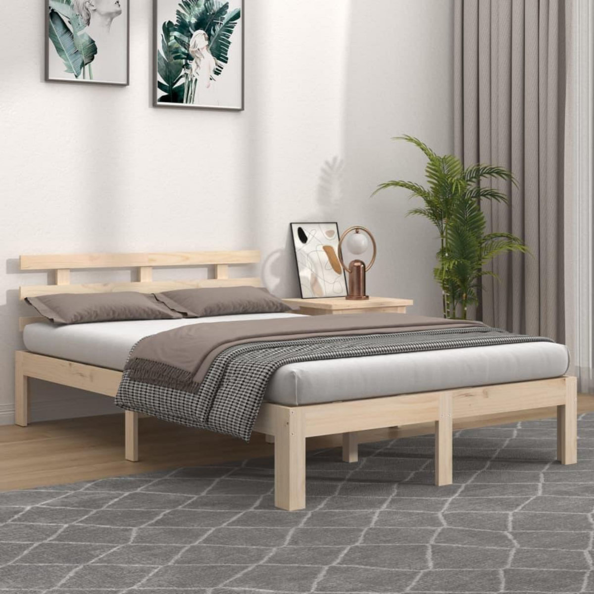 VIDAXL Cadre de lit sans matelas 140x190 cm