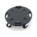 KZ GARDEN Support à roulettes rond diamètre 40 x 12,5 cm 4 roues Capacité max 275 kg Plantes Meubles ou matériel lourd KZ GARDEN