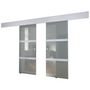 Voir la diapositive 2 : VIDAXL Porte double coulissante Verre
