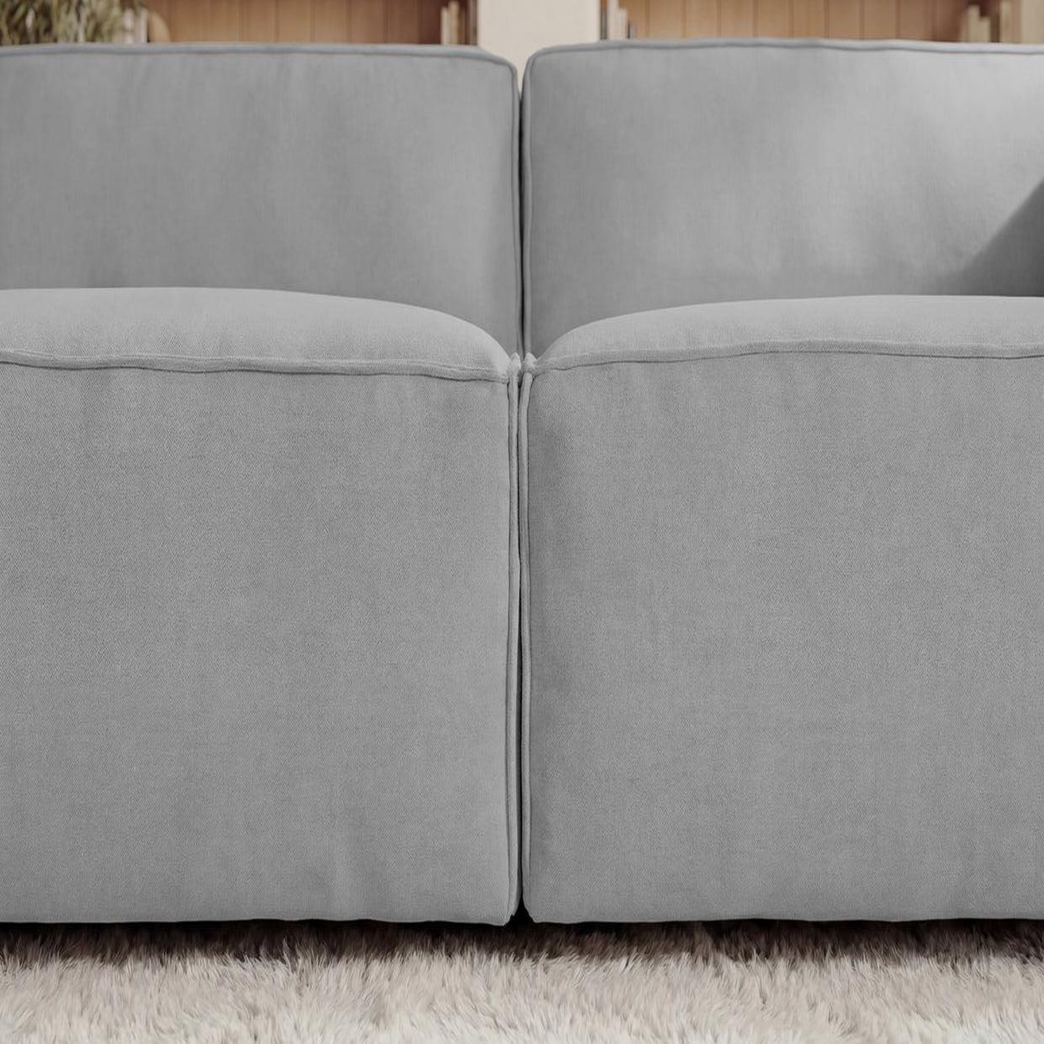 Voir la diapositive 5 : CASANOVA PARIS Mini basil - canapé droit tissu lisse 2 places