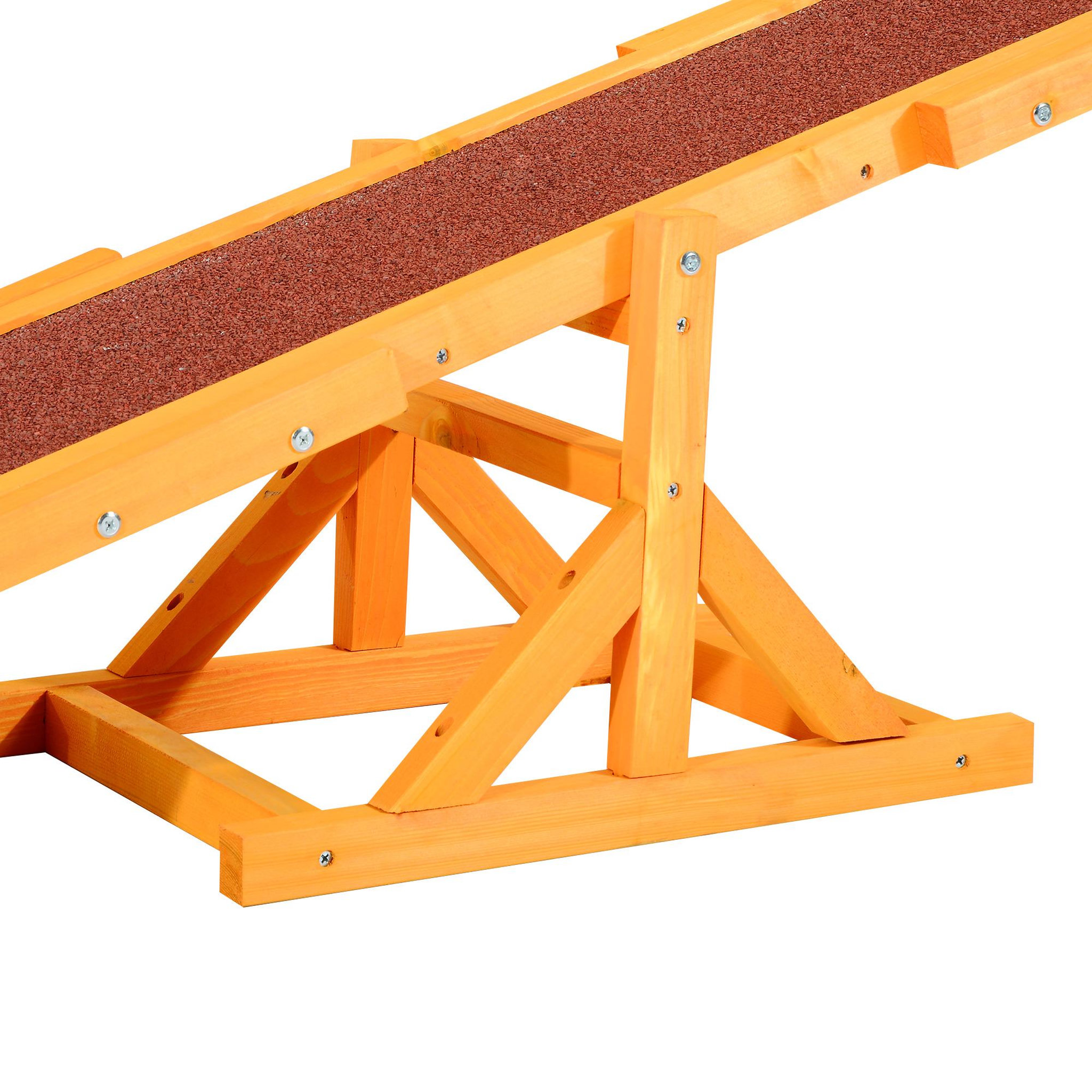 Voir la diapositive 6 : PAWHUT Agility sport pour chien bascule - bascule pour chien - équipement entrainement chien - bois sapin pré-huilé feutre bitumé antidérapant brique vert