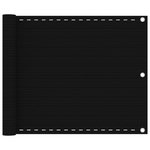 VIDAXL Ecran de balcon Noir 75x500 cm PEHD