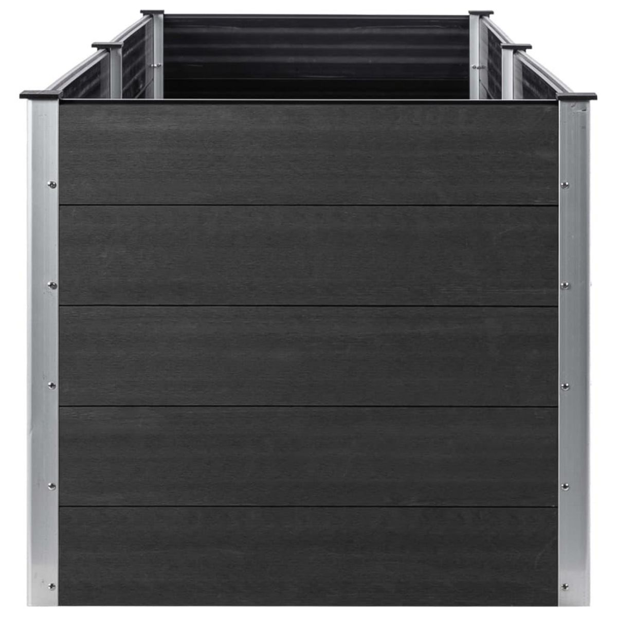 VIDAXL Lit sureleve de jardin 200x50x91 cm WPC Gris