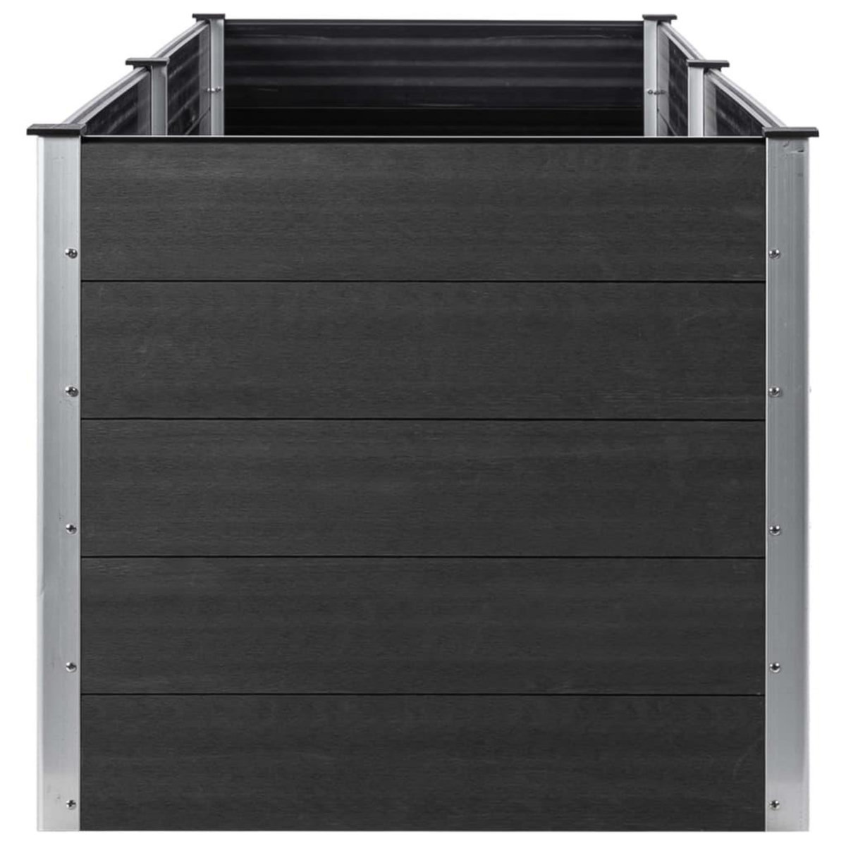 VIDAXL Lit sureleve de jardin 200x50x91 cm WPC Gris