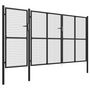 Voir la diapositive 2 : VIDAXL Portail de jardin Acier 400 x 150 cm Anthracite