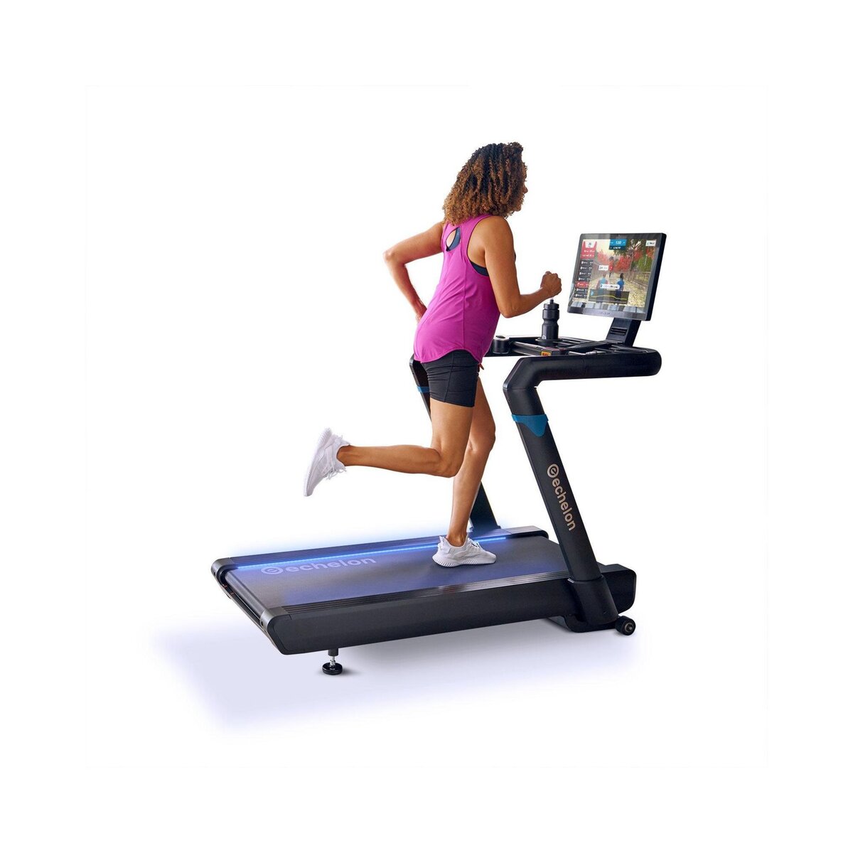 ECHELON Tapis de course pliable connecté - Modèle STRIDE 8S-22 - ECHELON - Maison/Appartement - Écran HD 22 pouces pivotant