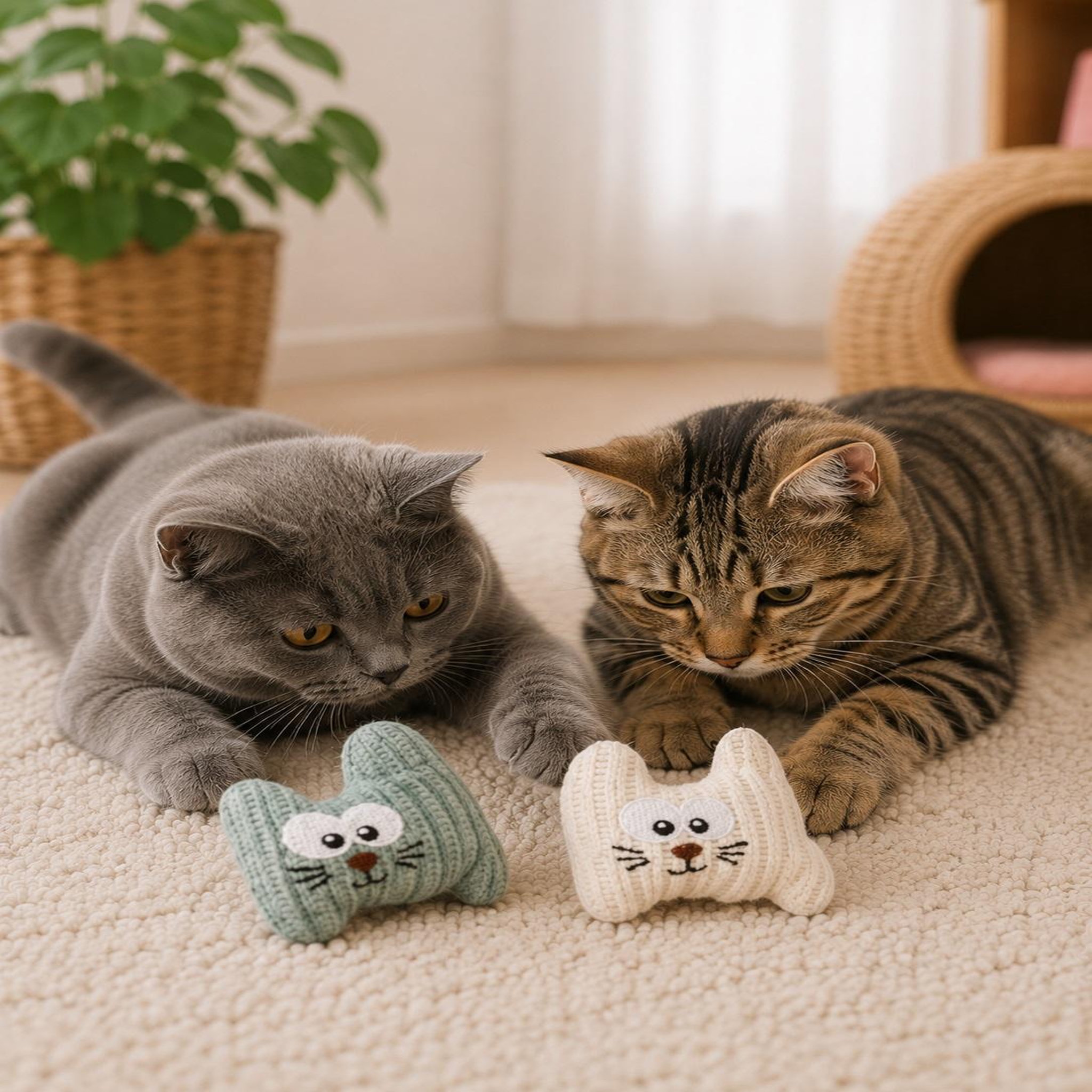 Voir la diapositive 2 : Eden Lot de 2 jouets pour chat brella avec cataire