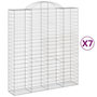 Voir la diapositive 2 : VIDAXL Paniers a gabions arques 7 pcs 200x50x220/240 cm Fer galvanise