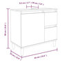 Voir la diapositive 6 : VIDAXL Armoire salle de bain chene sonoma 65x33x60 cm