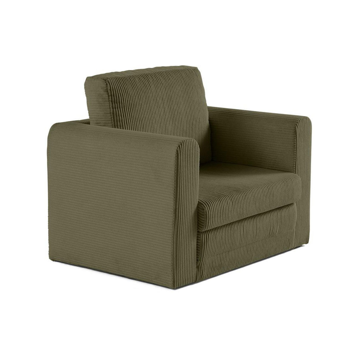 BEST MOBILIER Marilia - fauteuil - convertible déplimousse - en velours côtelé