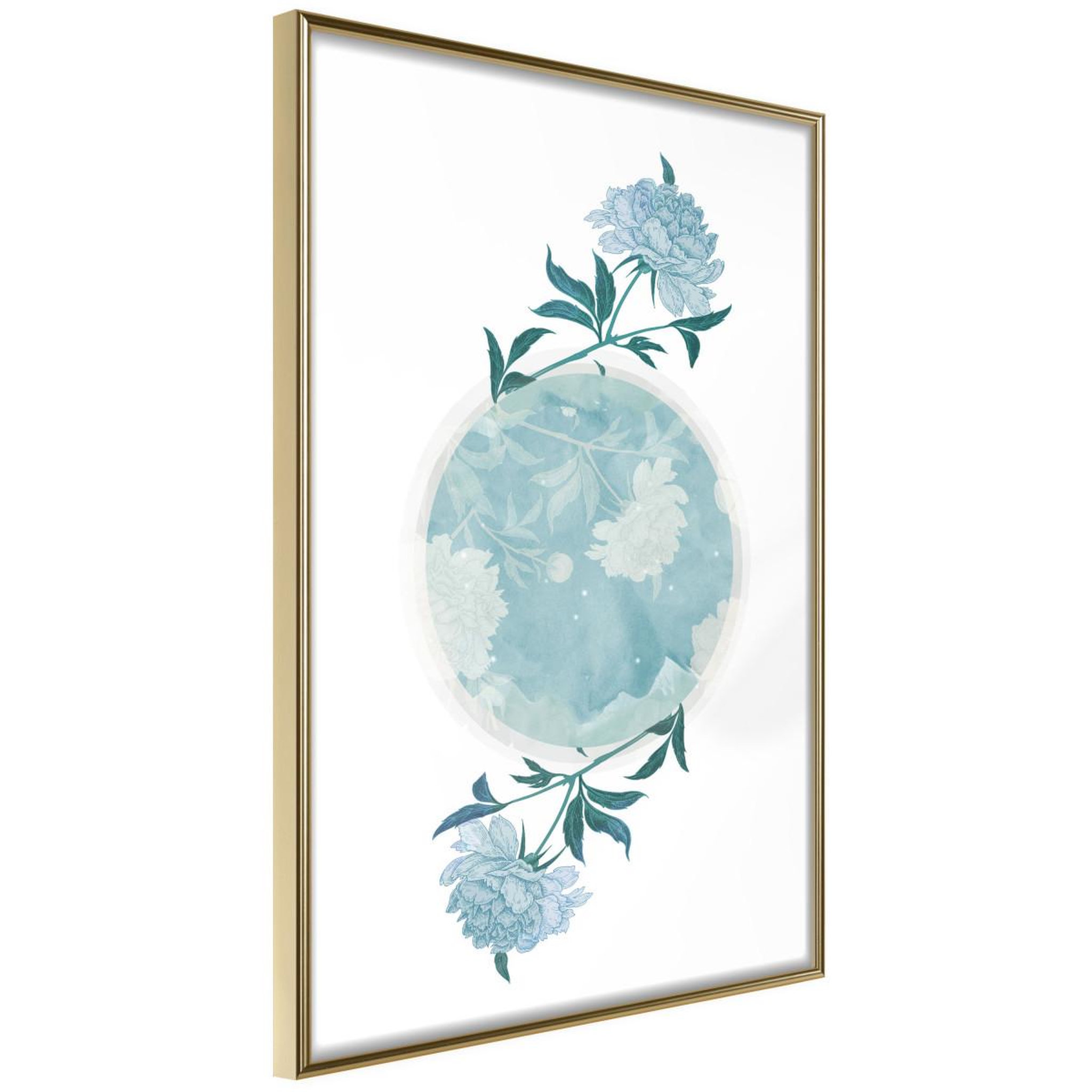 Paris Prix Affiche murale encadrée  world in shades of blue