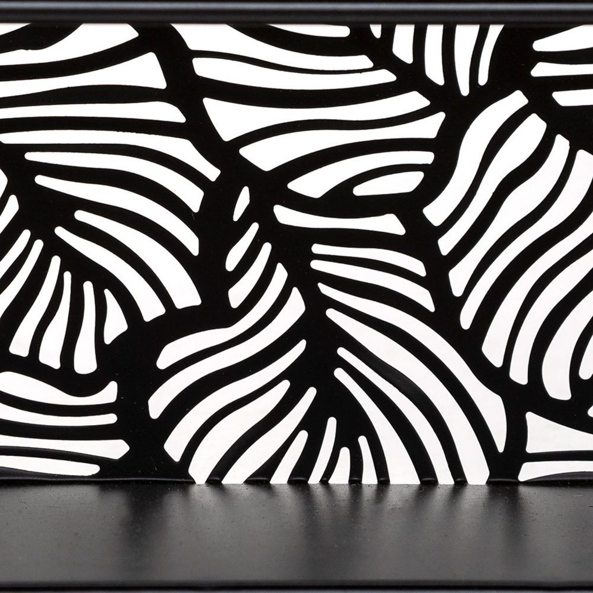 ATMOSPHERA Étagère murale métal et bois ronde noir