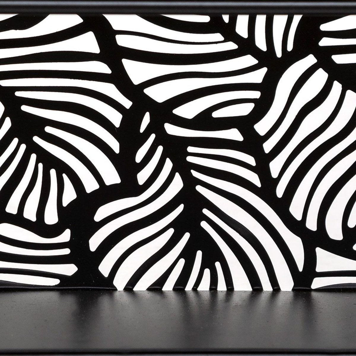 ATMOSPHERA Étagère murale métal et bois ronde noir