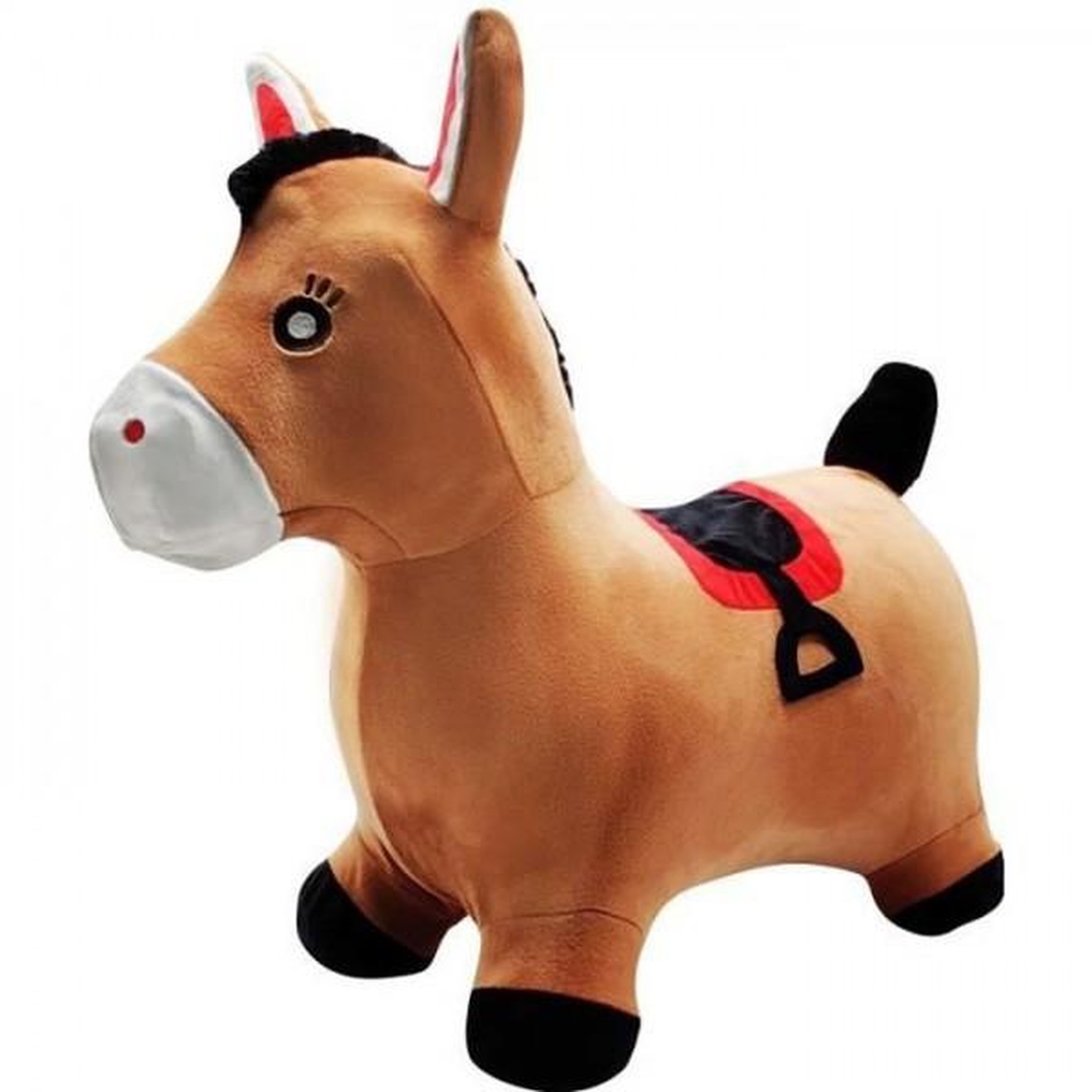 Lexibook Porteur Trotteur  - LEXIBOOK - Cheval Sauteur Gonflable en Peluche - Design 2-en-1 - Housse amovible - Pour Enfant