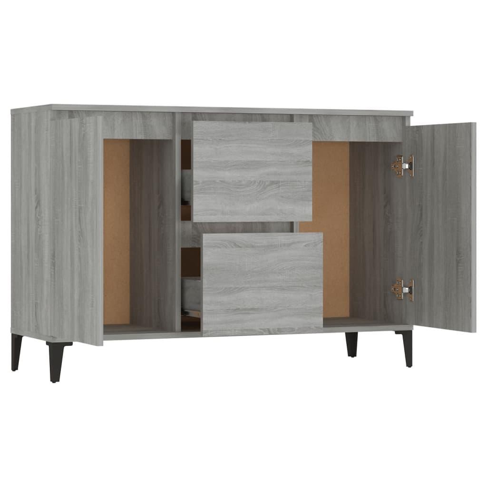 Voir la diapositive 5 : VIDAXL Buffet Sonoma gris 104x35x70 cm Bois d'ingenierie