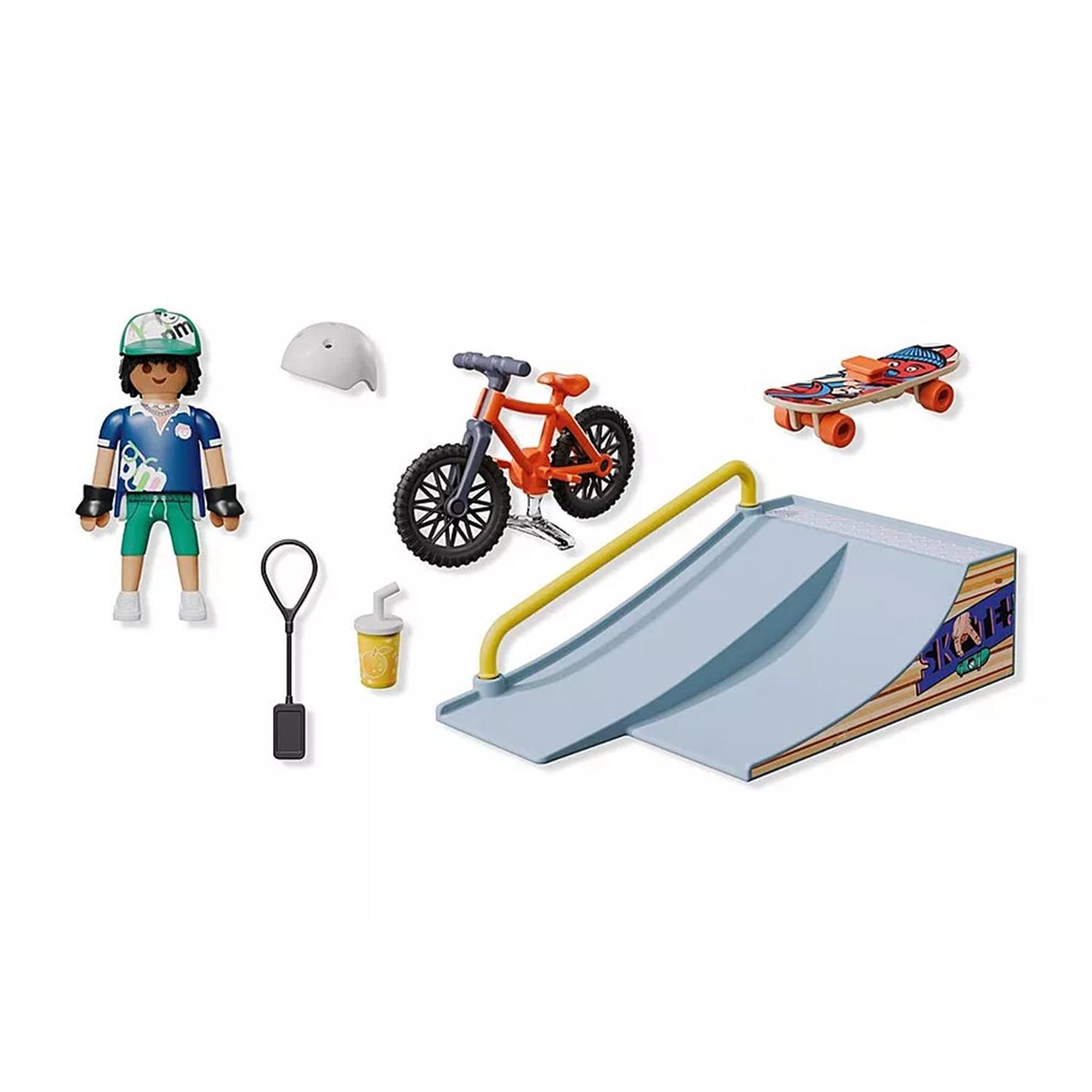 Voir la diapositive 3 : PLAYMOBIL Rider avec rampe, skate et BMX
