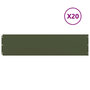 Voir la diapositive 2 : VIDAXL Bordures pelouse 20pcs vert olive 25x103cm acier lamine a froid