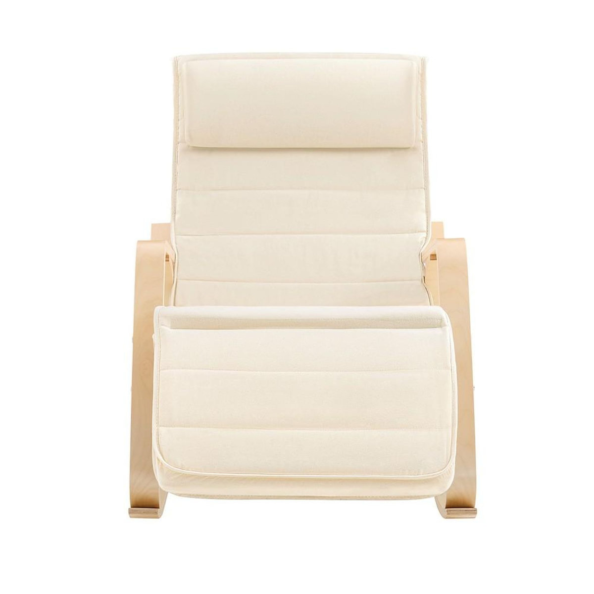 SOBUY SoBuy - Fauteuil À Bascule avec repose-pieds et appui-tête réglables - Nordique - FST16