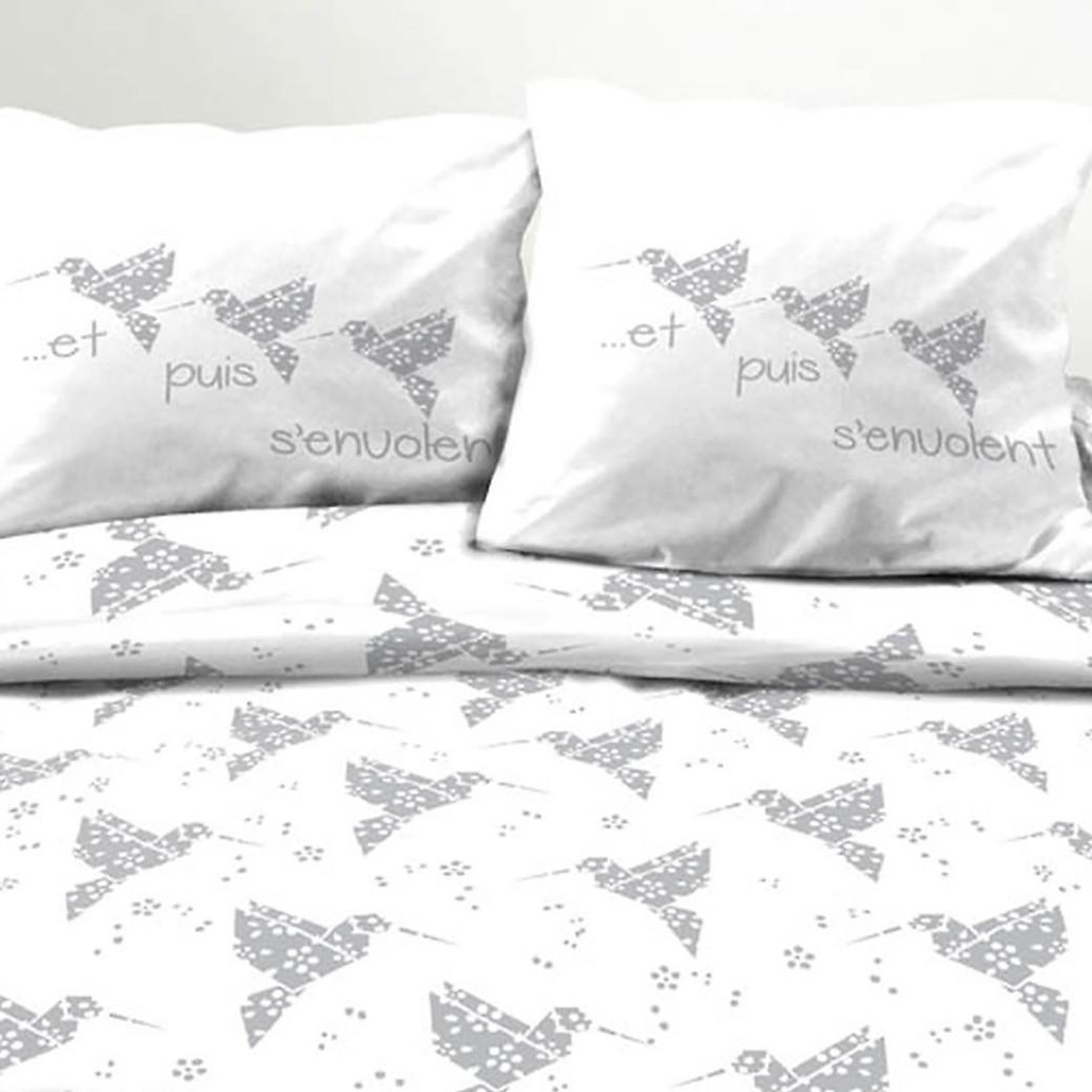 Voir la diapositive 2 : Home collection Parure housse de couette 3pcs 240x220cm 100%coton 57fils origasie