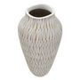 Voir la diapositive 2 : Paris Prix Vase Déco en Résine  Stiky  44cm Or & Blanc