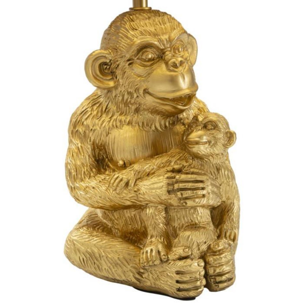 Paris Prix Lampe à Poser Design  Monkey Mum  49cm Or & Noir