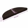 Voir la diapositive 6 : VIDAXL Tapis autoadhesifs de marches 5 pcs Marron 56x17x3cm Aiguillete