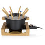 Voir la diapositive 1 : PRINCESS Fondue 800w 8 fourchettes bamboo et fonte d'alu noire - 173025-01-001