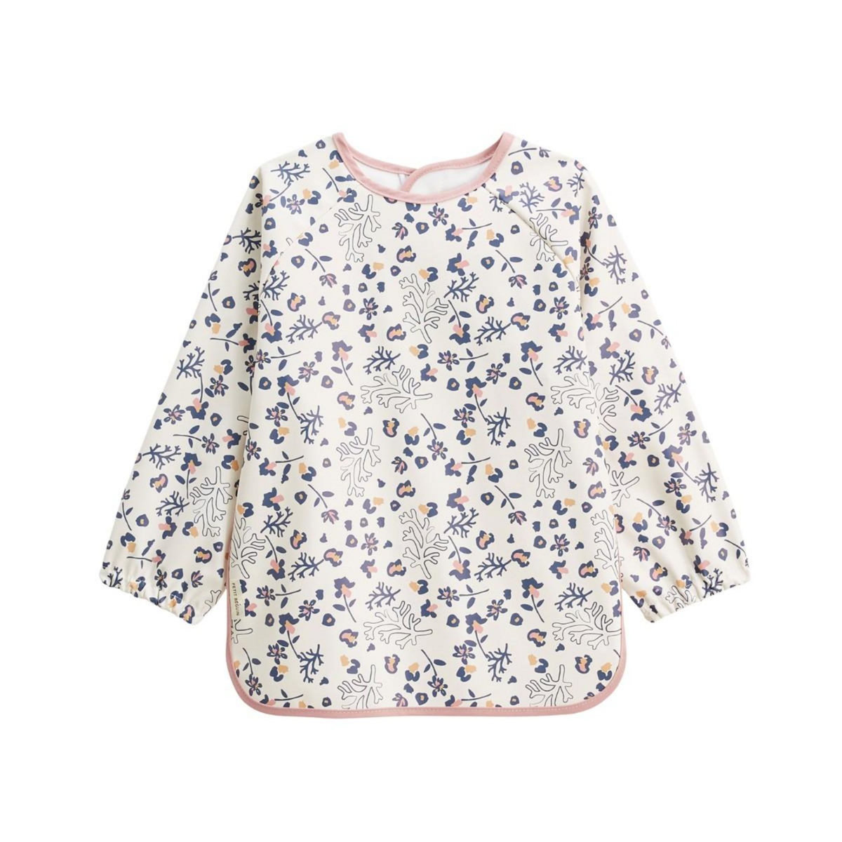 Petit Béguin Lot de 2 bavoirs tablier manches longues Céleste