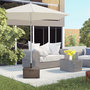 Voir la diapositive 4 : OUTSUNNY Pied de parasol table d'appoint jardinière 3 en 1 marron