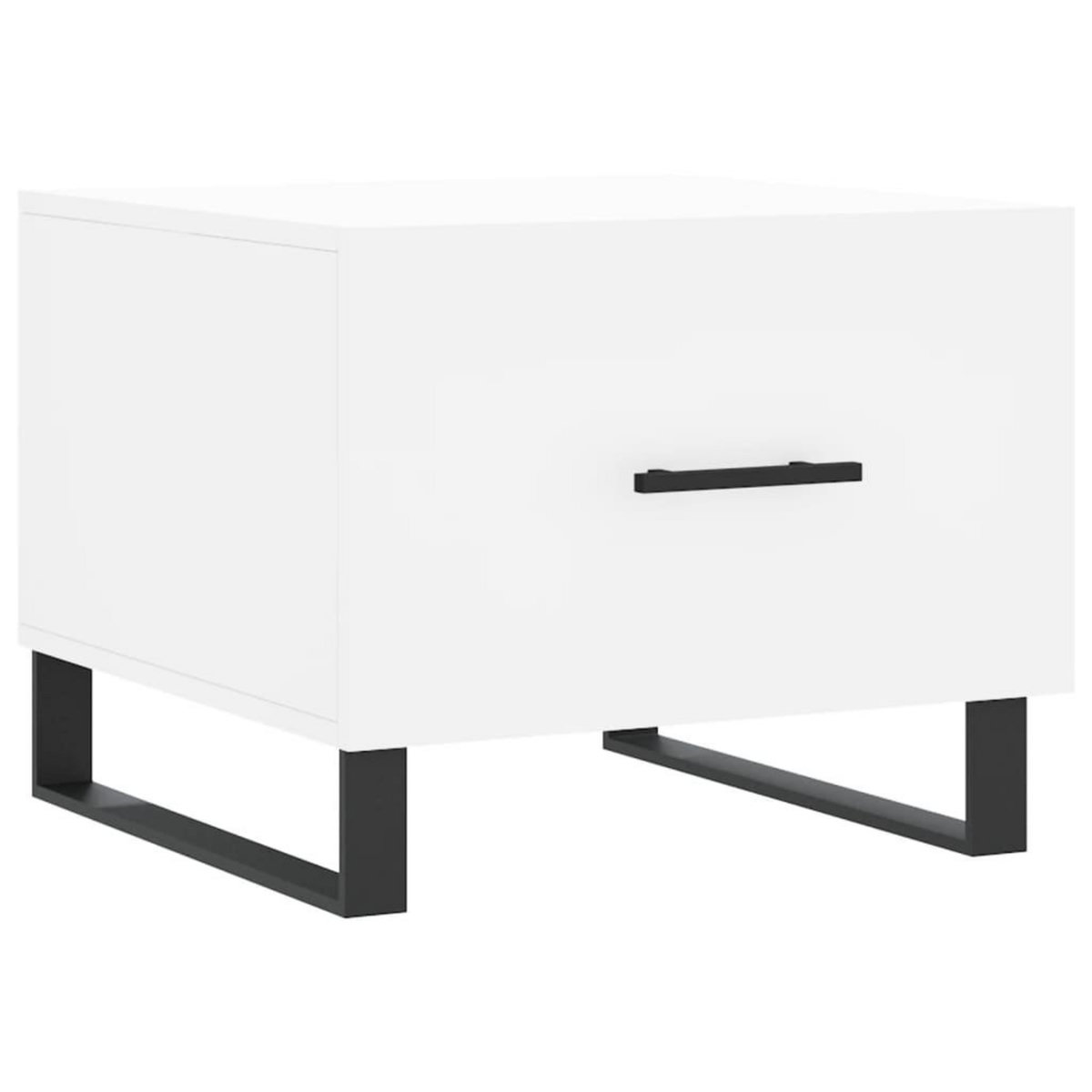 VIDAXL Tables basses 2 pcs blanc 50x50x40 cm bois d'ingenierie