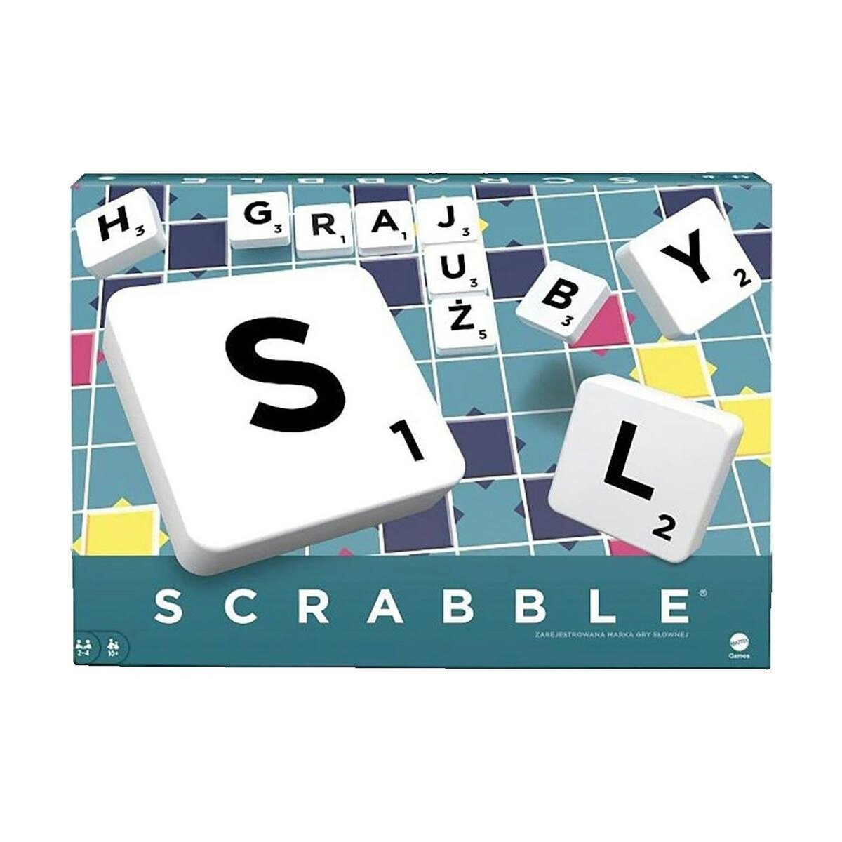 MATTEL GAMES Jeu de société Mattel Scrabble Original avec 101 tuiles colorées
