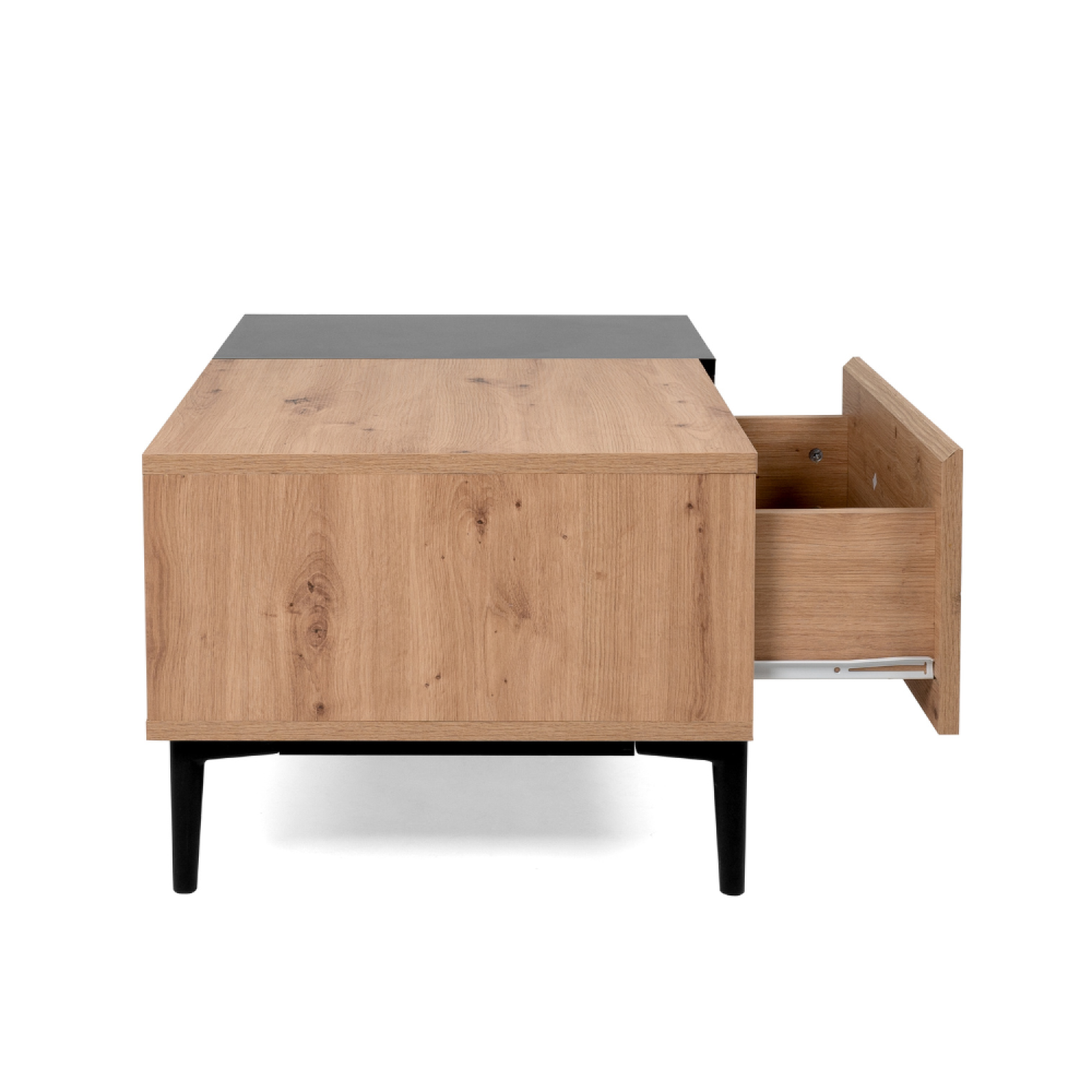 Voir la diapositive 4 : CONCEPT USINE Table basse style industriel avec rangements NOVI