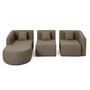 Voir la diapositive 2 : LISA DESIGN Ikare - canapé modulable d'angle gauche - 4 places - en tissu
