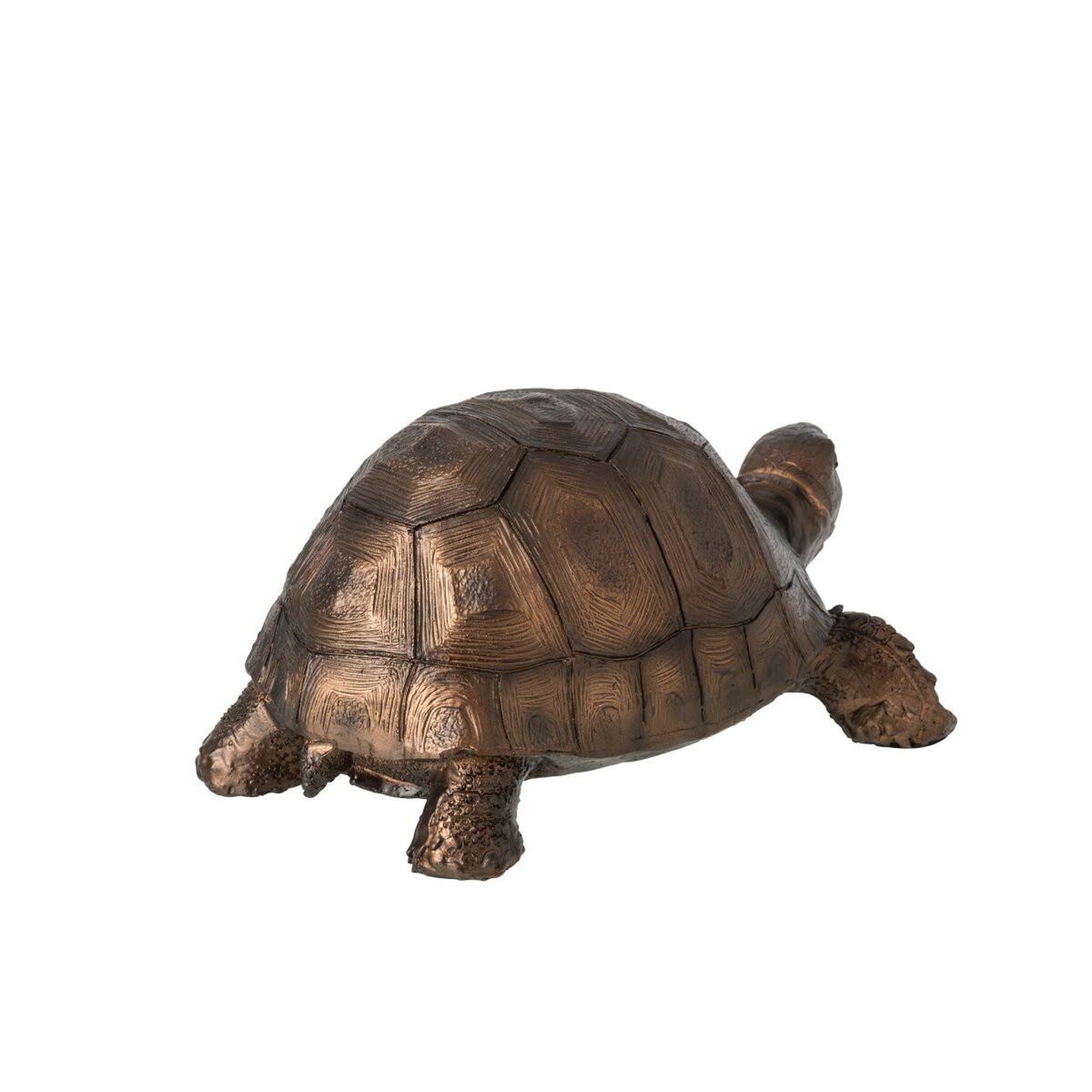 Voir la diapositive 3 : J-LINE Statuette déco tortue  rufus  20cm bronze