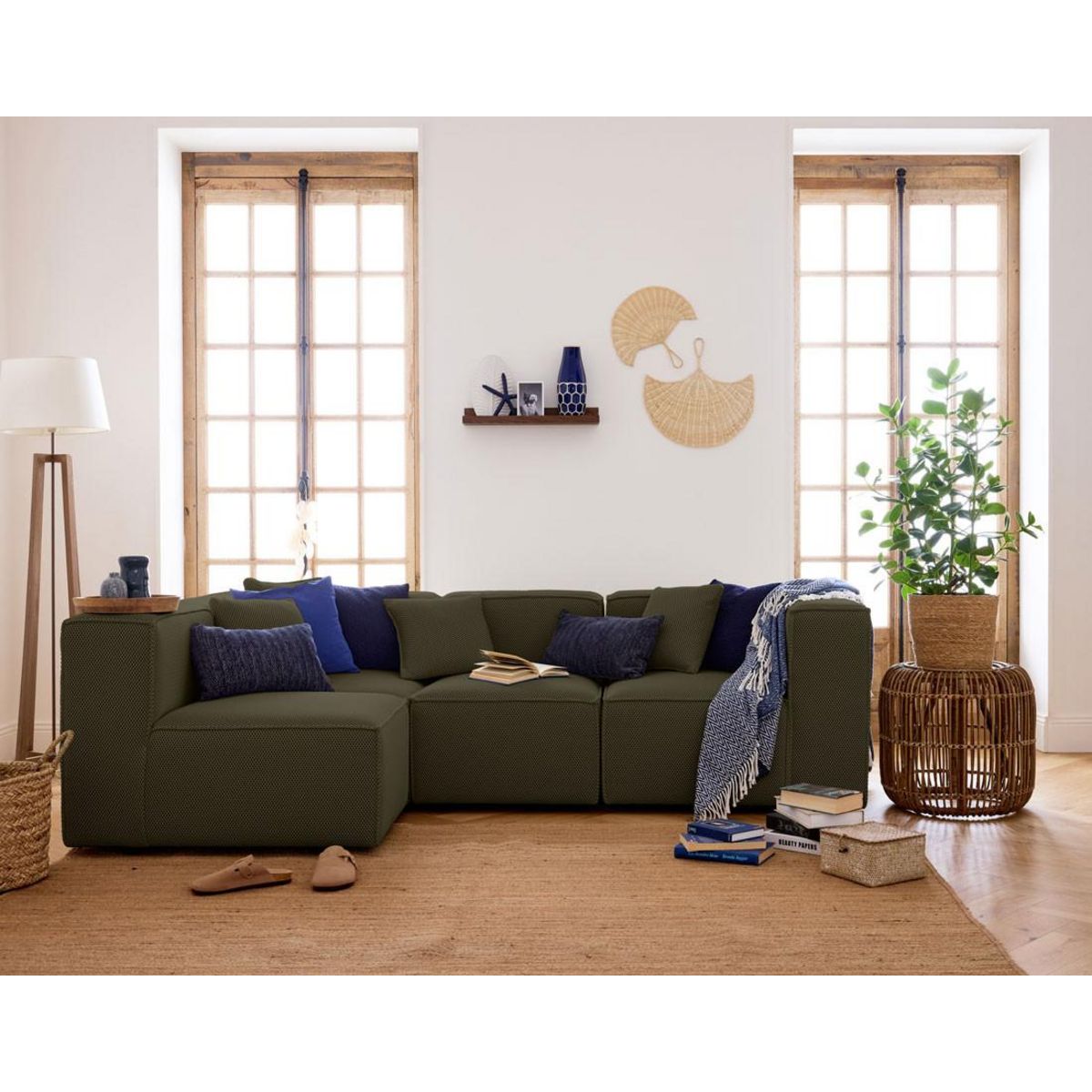 LISA DESIGN Arty - module d'assise droit - en tissu mailles 3d