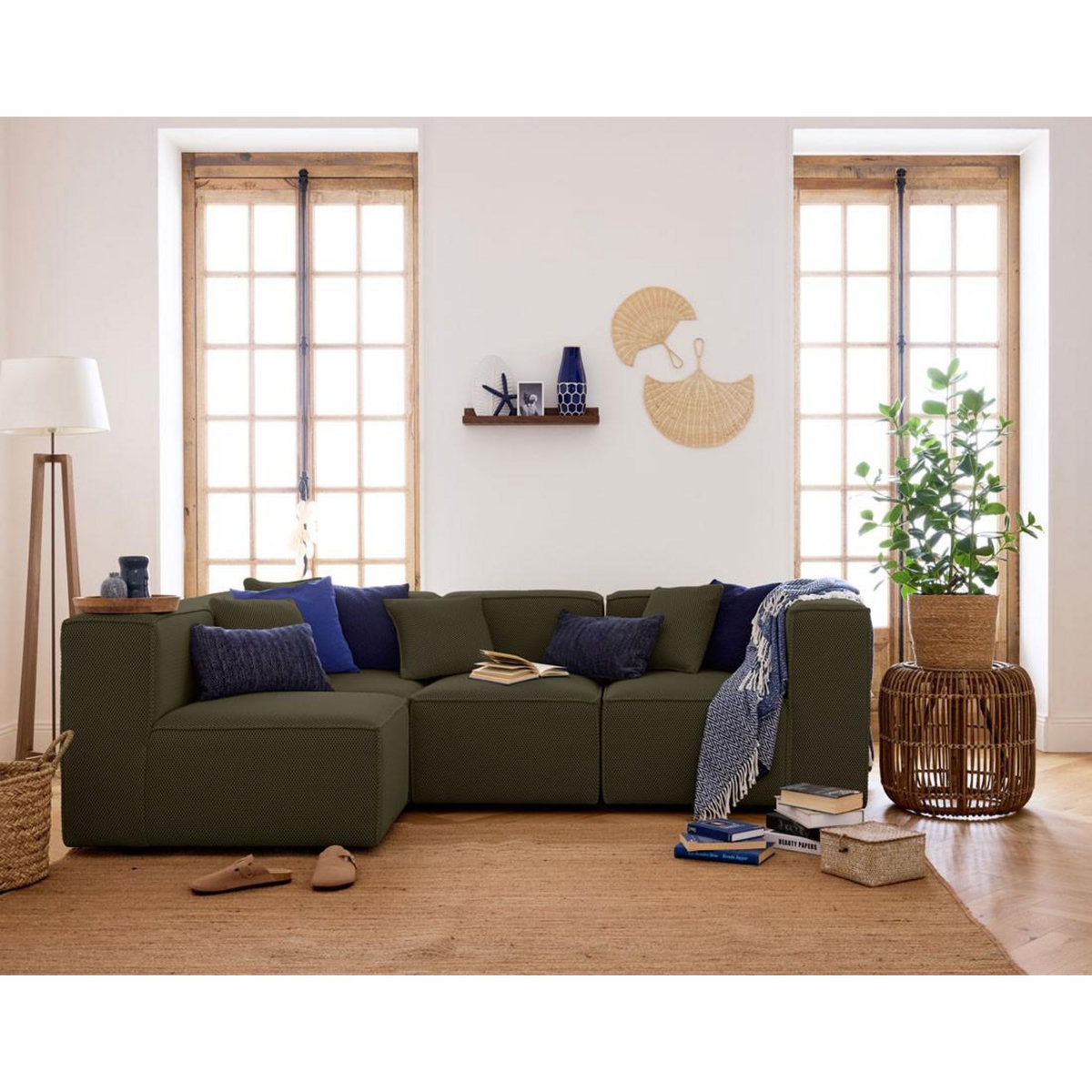 LISA DESIGN Arty - module d'assise droit - en tissu mailles 3d