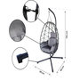 Voir la diapositive 3 : Habitat et Jardin Fauteuil oeuf suspendu en rotin  Cosi  - 99 x 92 x 194 cm - Gris
