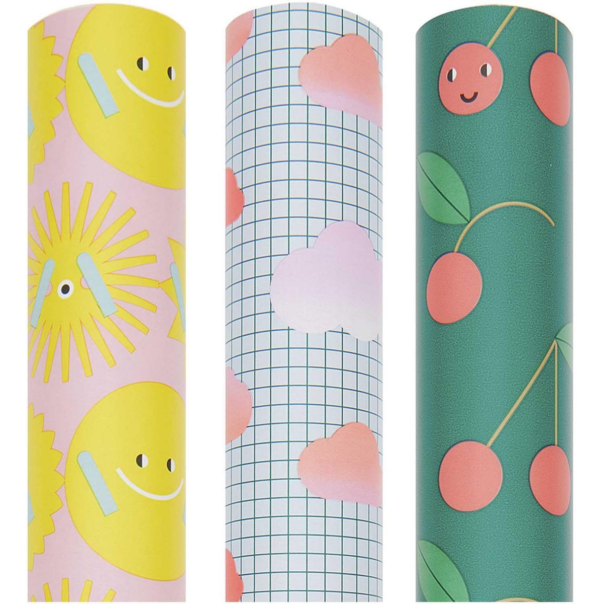 RICO DESIGN 3 papiers cadeaux motifs été 2 m