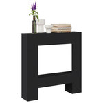 VIDAXL Cadre de cheminee noir 81x18x82 cm bois d'ingenierie