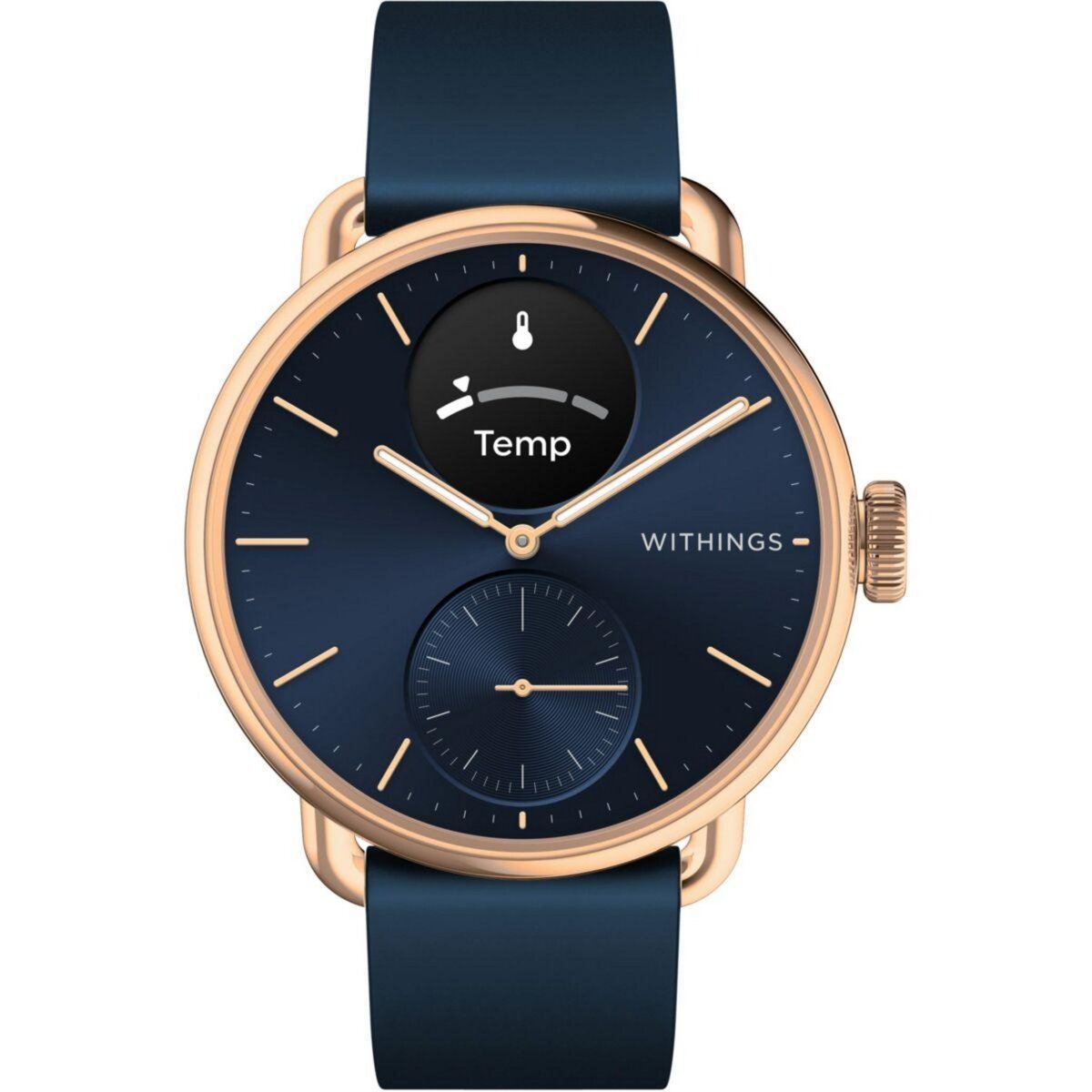 WITHINGS Montre santé Scanwatch 2 38mm Rose Gold Bleue