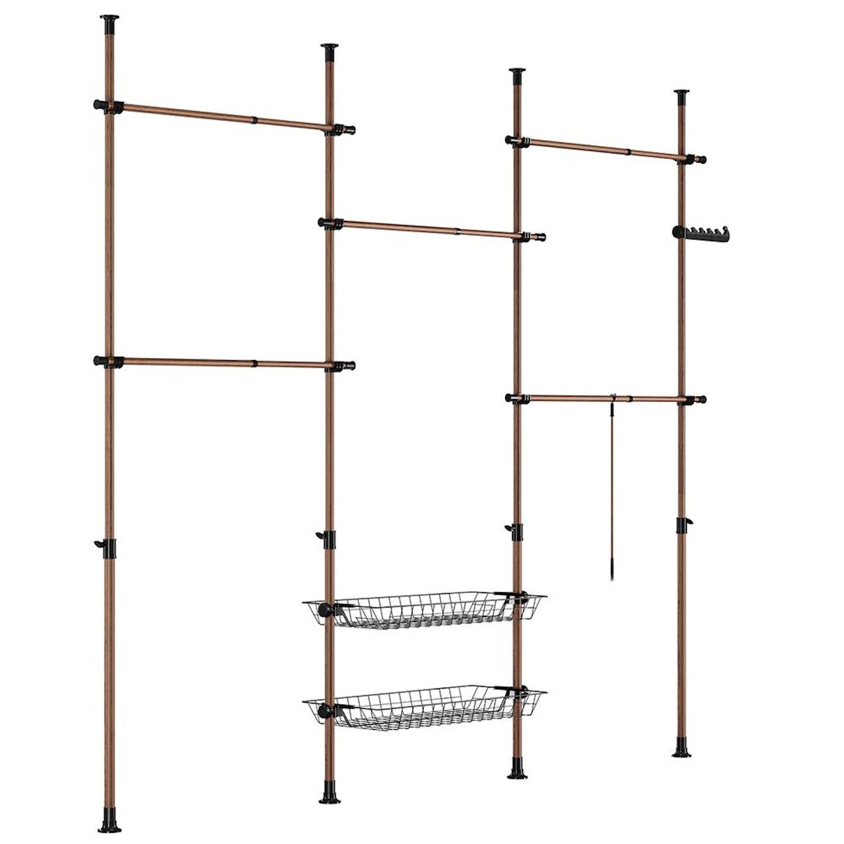 SOBUY SoBuy - Portemanteau Sur Pied à deux étagères - Fonctionnel - KLS04-II